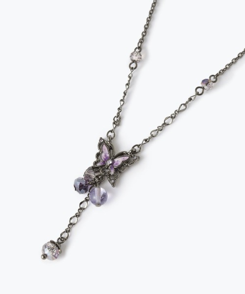 ANNA SUI ネックレス 蝶 バラモチーフ 2点セットネックレス