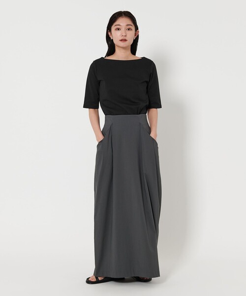 tシャツ 「MARW UNITED ARROWS」5分袖 ボートネック Tシャツ ‐汗ジミ防止‐ レディース MARW UNITED ARROWS＞5分袖 ボートネック Tシャツ ‐汗ジミ防止‐
