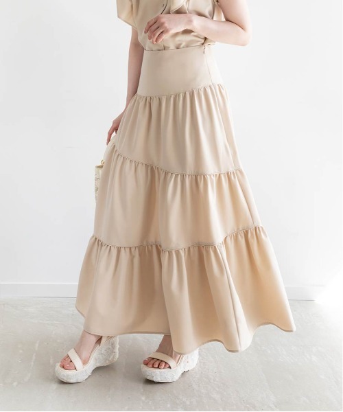 RANDA スカート ギャザーティアードスカート : ZOZOTOWN Yahoo