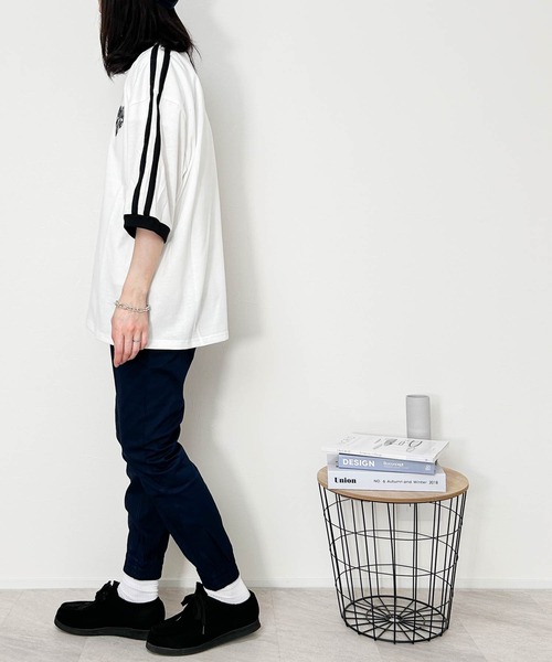 tシャツ 16/TC 天竺袖ライン 刺繍Tシャツ(ハートLOGO、Marseille