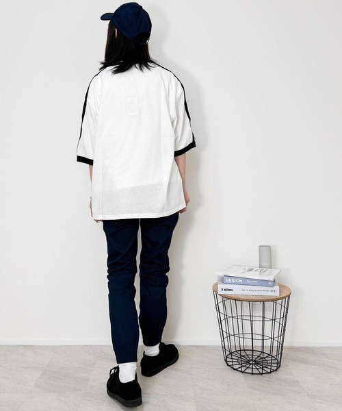tシャツ 16/TC 天竺袖ライン 刺繍Tシャツ(ハートLOGO、Marseille