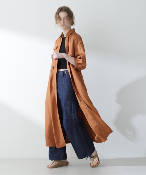 AVIREX（アヴィレックス） シャツワンピース STORM FLAP DETAILE LONG