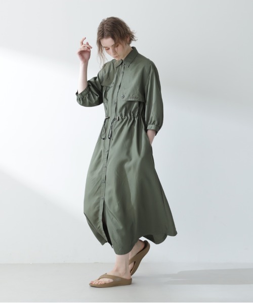 AVIREX（アヴィレックス） シャツワンピース STORM FLAP DETAILE LONG