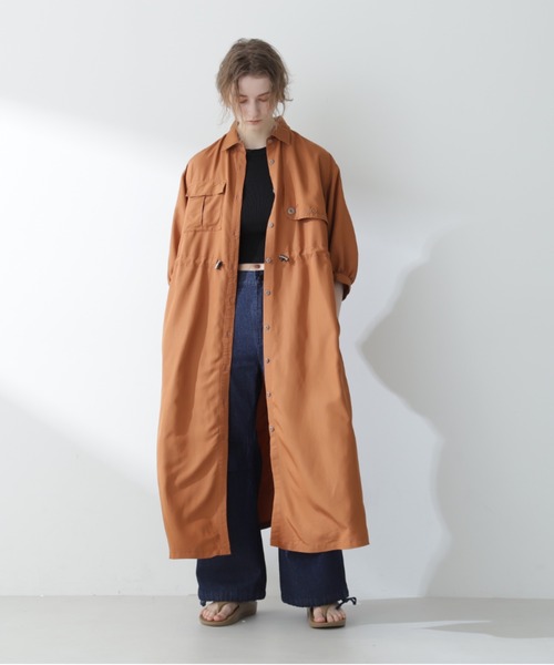AVIREX（アヴィレックス） シャツワンピース STORM FLAP DETAILE LONG