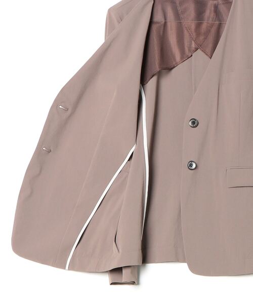 Sov. ジャケット ノーカラージャケット ストレッチノーカラー