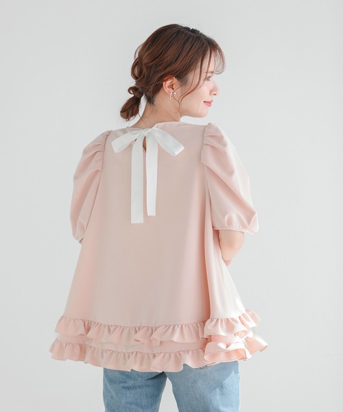Fit more ブラウス シャツ 「ZOZOTOWN限定カラー」2段フリル