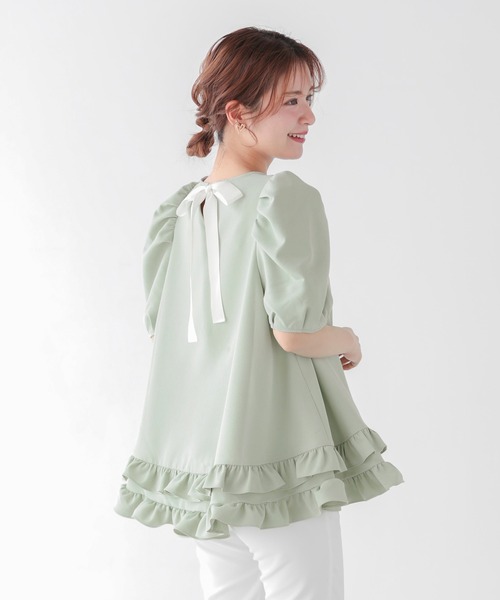 Fit more ブラウス シャツ 「ZOZOTOWN限定カラー」2段フリル