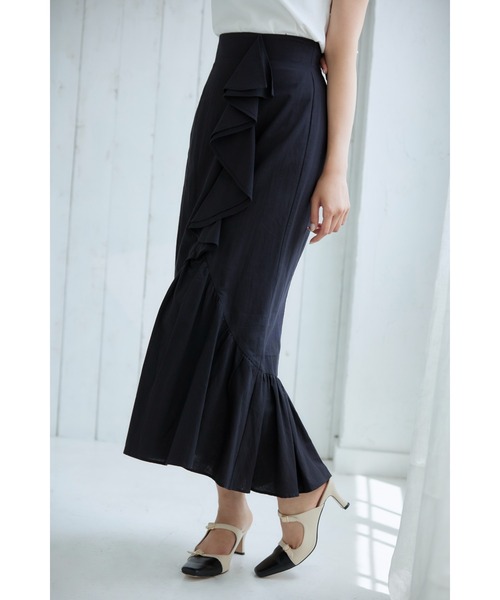 Her lip to スカート Mermaid Linen Ruffled Skirt : ZOZOTOWN