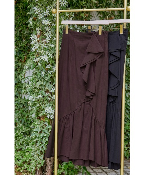 スカート herlipto Mermaid Linen Ruffled Skirt Her lip to スカート Mermaid Linen Ruffled Skirt : ZOZOTOWN