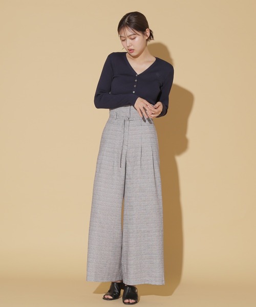Jewelobe パンツ スラックス ハイウエストベルト付きテーパードパンツ レディース : ZOZOTOWN Yahoo!店 - 通販 -  Yahoo!ショッピング