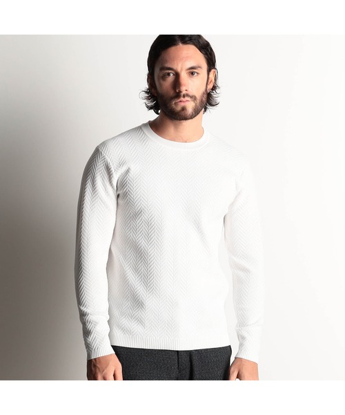 HIDEAWAYS NICOLE（ハイダウェイ ニコル） セーター ニット ヘリンボン