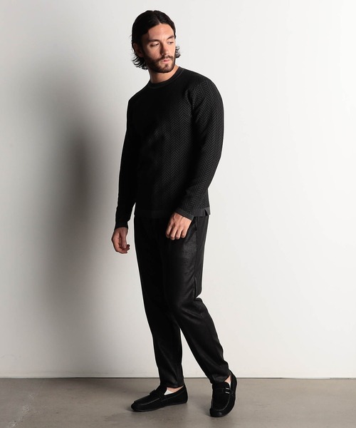 HIDEAWAYS NICOLE（ハイダウェイ ニコル） セーター ニット ヘリンボン