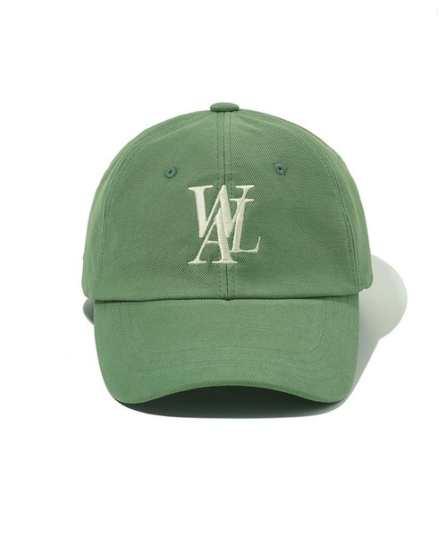 キャップ WOOALONG Deep signature logo ball cap GREEN CF1AAC107GR WOOALONG キャップ 帽子 WOOALONG.ウアロン-Signature Logo ball