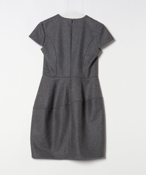 YOKO CHAN」 半袖ワンピース 38 グレー レディース : 86305091 