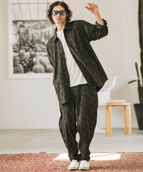 CAMBIO（カンビオ） シャツ ms5830- コーデュロイ×ペイズリーorig.柄