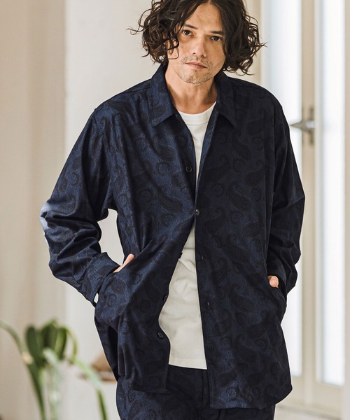 CAMBIO（カンビオ） シャツ ms5830- コーデュロイ×ペイズリーorig.柄