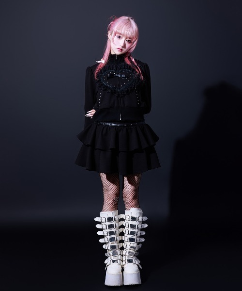 AVENCHUMU スカート Leather line tiered skirt – AVENCHUMU （アバンチュウム）