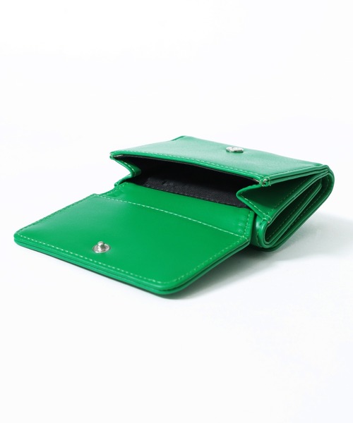   / 女性 ミニマル モノグラム カード ウォレット X-girl 財布 OLD ENGLISH LOGO BUCKLE FAUX LEATHER MINI WALLET