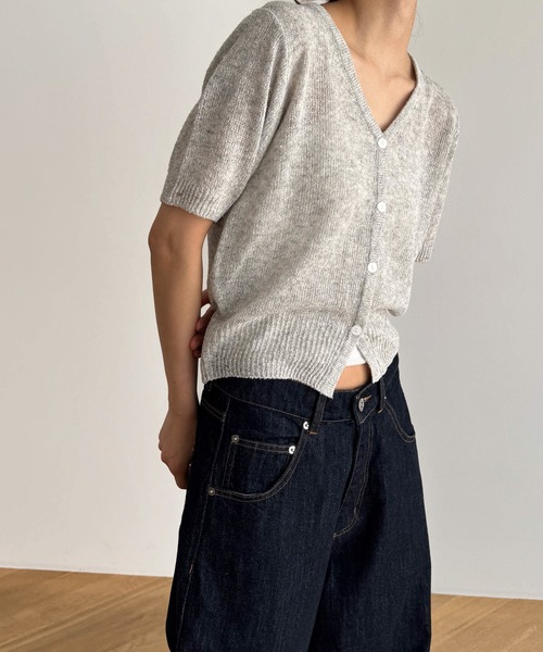 「CANAL JEAN」 ニットカーディガン ONE SIZE サックスブルー レディース CANAL JEAN 「CANAL JEAN」 「El mar」ニットカーディガン ONE