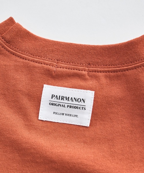 pairmanon（ペアマノン） tシャツ 「綿100%」ラウンドヘム ビッグ