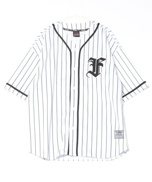 FUBUベースボールシャツ FUBU ベースボールシャツ 半袖 ジャージ 野球 ゲームシャツ