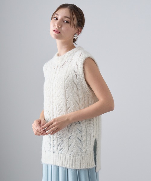 ANAYI 「ANAYI」 半袖ニット 38 ブルー レディース : ZOZOTOWN