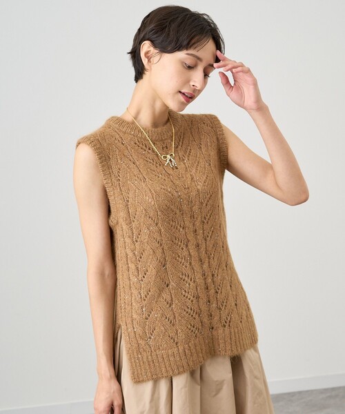 ANAYI 「ANAYI」 半袖ニット 38 ブルー レディース : ZOZOTOWN
