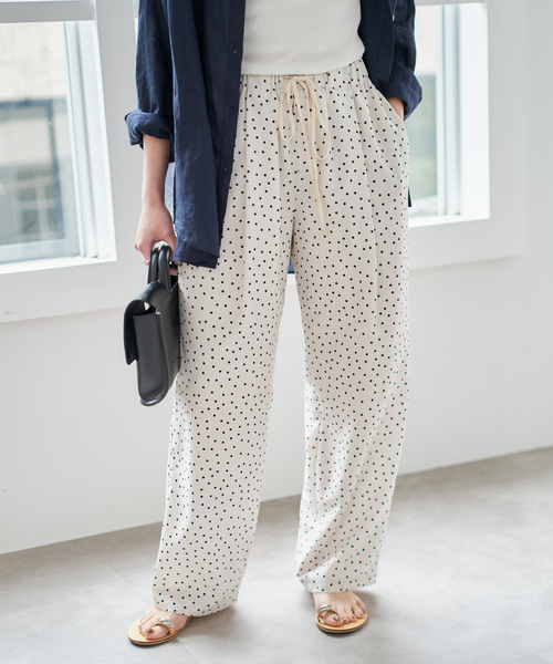 Spick＆Span スラックス パンツ 「WEB限定」ドットプリント