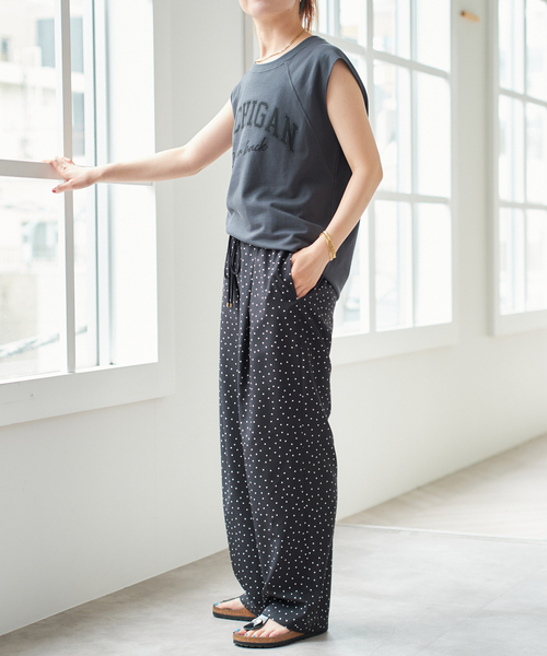 Spick＆Span スラックス パンツ 「WEB限定」ドットプリント