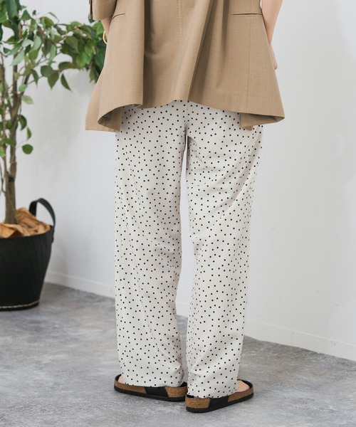 Spick & Span｜《WEB限定》ドットプリントイージーストレート