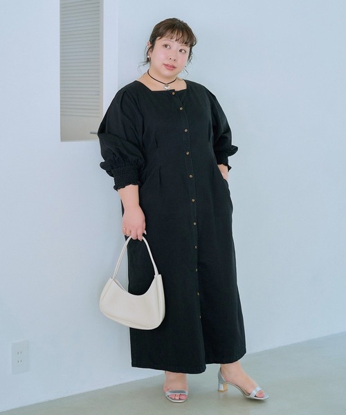 LAVEANGE ワンピース 「餅田コシヒカリコラボ」デニムウエスト