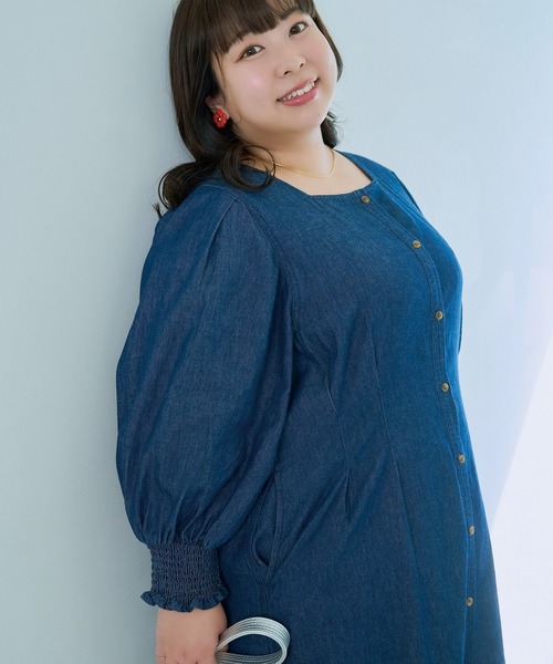 LAVEANGE ワンピース 「餅田コシヒカリコラボ」デニムウエスト