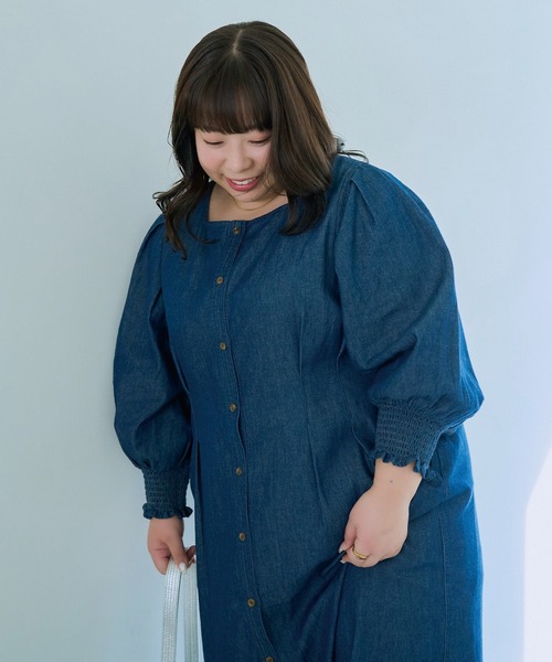 LAVEANGE ワンピース 「餅田コシヒカリコラボ」デニムウエスト