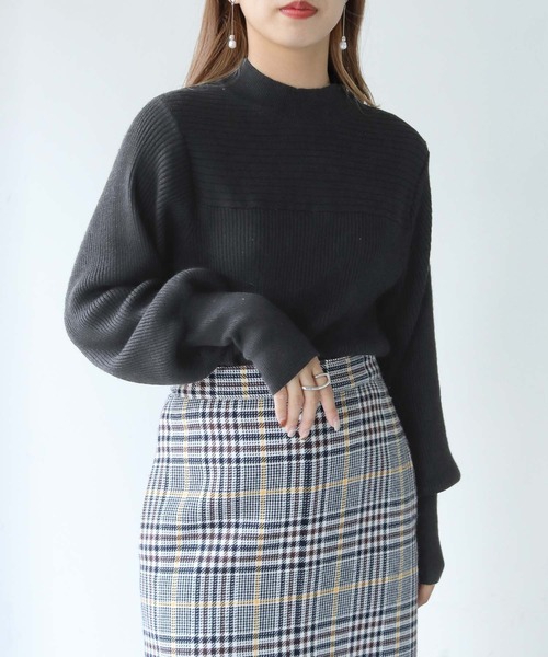 「HER CLOSET」 長袖ニット M オレンジ レディース_画像3