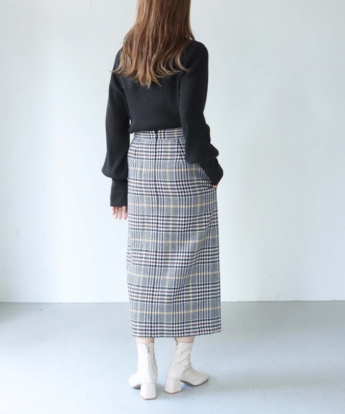 「HER CLOSET」 長袖ニット M オレンジ レディース_画像6