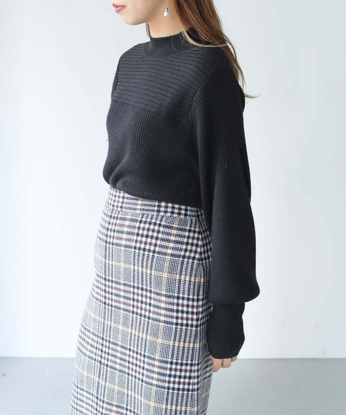 「HER CLOSET」 長袖ニット M オレンジ レディース_画像7