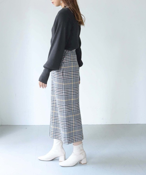 「HER CLOSET」 長袖ニット M オレンジ レディース_画像8