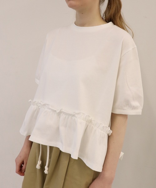 tシャツ ざっくりフリルTシャツ「Ｔシャツ」 レディース