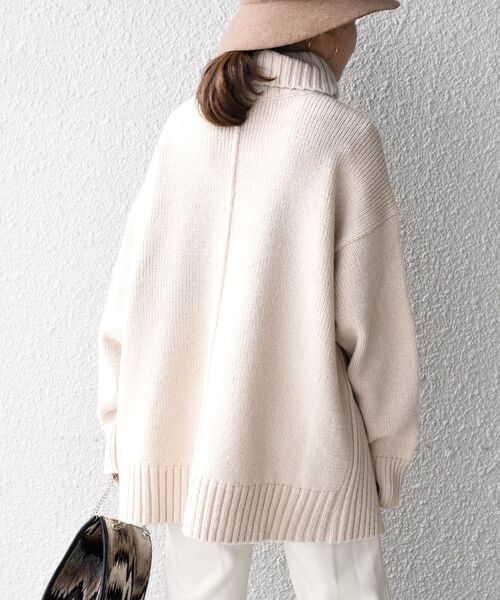 「SHIPS」 タートルネックニット SMALL ベージュ レディース_画像2