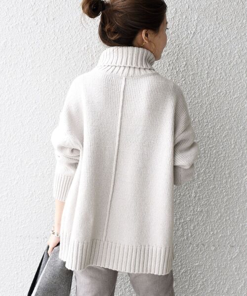 「SHIPS」 タートルネックニット SMALL ベージュ レディース_画像9