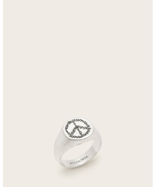 指輪・リング Rii ALLSAINTS 指輪 リング LEON STERLING SILVER PEACE ENGRAVED