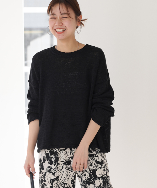 ニット セーター ルーズコットンテープヤーンニット レディース Spick＆Span ニット セーター ルーズコットンテープヤーンニット