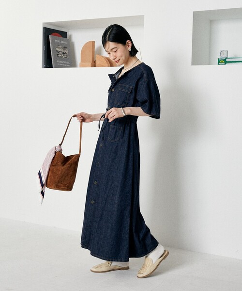 関税.送料込 MARNI デニムシャツワンピース シャツワンピース MARNI(マルニ) ワンピース・オールインワン