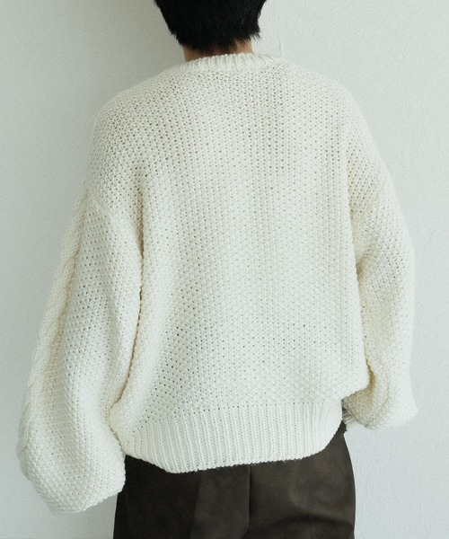 「epnok」 長袖ニット MEDIUM アイボリー メンズ_画像3