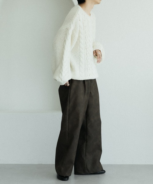 「epnok」 長袖ニット MEDIUM アイボリー メンズ_画像9