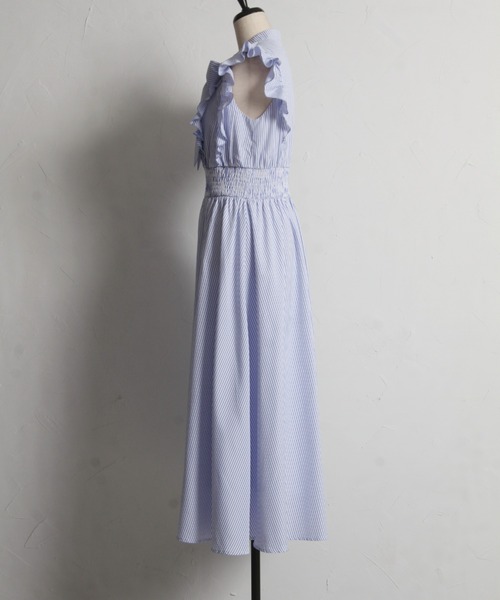 tocco closet（トッコ クローゼット） ワンピース フリル付きボウタイ