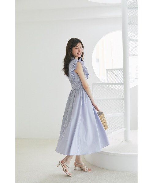 tocco closet（トッコ クローゼット） ワンピース フリル付きボウタイ