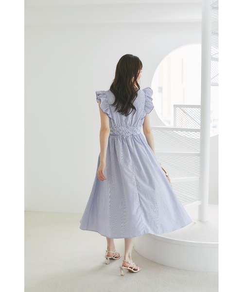 tocco closet（トッコ クローゼット） ワンピース フリル付きボウタイ