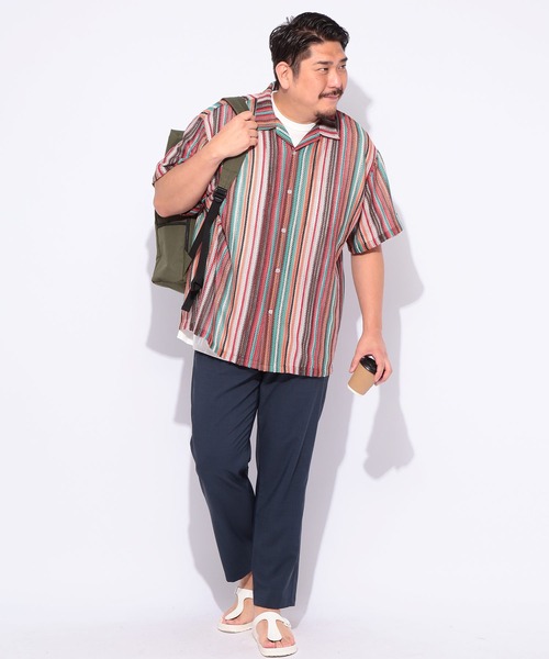【新品未使用】 バルファレースオープンカラーシャツ Mサイズ シャツ Hampton wear (ハンプトンウェア) バルファレース