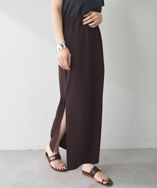 Whim Gazette スカート カットジョーゼットスリットスカート